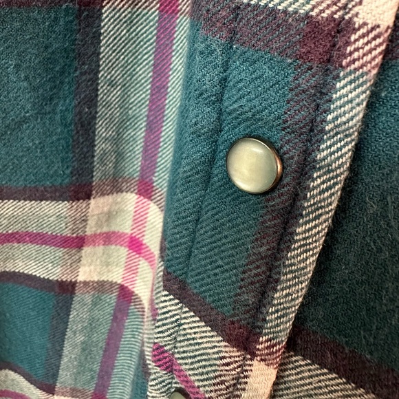 Cruel Girl Plaid Pearl Snap Shirt – Western Button Down Large - Picture 11 of 12